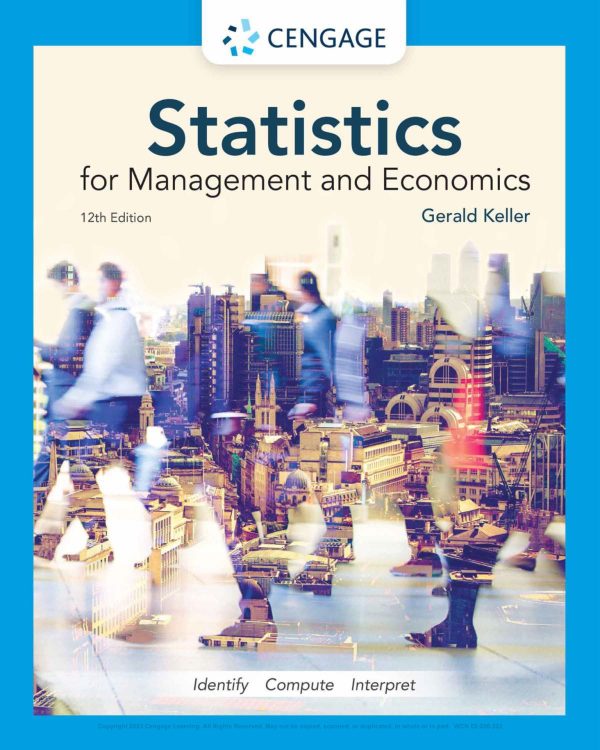 Statistics for Management and Economics 12th Edition